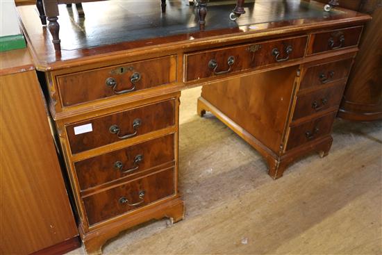 Reproduction mahogany pedestal desk